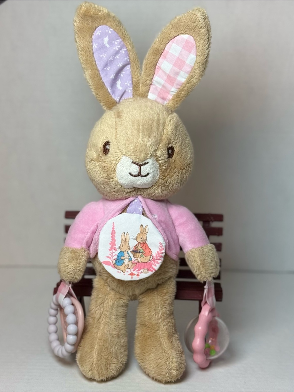 Peter Rabbit Flopsy Plush lovey activity toy 13in